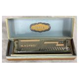 Antique M. Hohner Regina Diatonic Harmonica in Original Box - Made in Germany