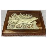 Genuine Mahogany Jewelry Box with Incolay Stone Top by Dante Carpenter