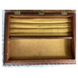 Genuine Mahogany Jewelry Box with Incolay Stone Top by Dante Carpenter