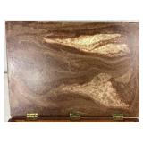 Genuine Mahogany Jewelry Box with Incolay Stone Top by Dante Carpenter