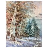 Original Winter Landscape Painting by Davis