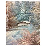 Original Winter Landscape Painting by Davis