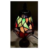 Pair of Small Tiffany Style Draon Fly Lamps 5"W x 12"H