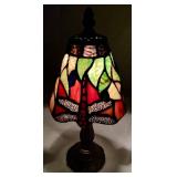 Pair of Small Tiffany Style Draon Fly Lamps 5"W x 12"H
