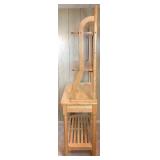 Light Wood Bakers Rack with 3 Top Tiers and Bottom Shelf  - 36" L x 18" D x 72.5" H
