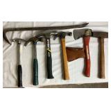 Assorted Hand Tool Set- includes: Hammers, ScrewDrivers, Pry Bar, Hatchet, Hand Saws, Sledge Hammer, 9 Piece Nut Driver Set, Wire Cutters, and Much More