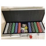 Two Large Texas Hold Em Poker Chip Sets in Aluminum Cases