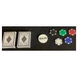 Two Large Texas Hold Em Poker Chip Sets in Aluminum Cases