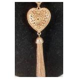 Collection of Pink and Rose Gold Tone Necklaces, Bracelets and Earrings