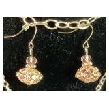 Collection of Pink and Rose Gold Tone Necklaces, Bracelets and Earrings