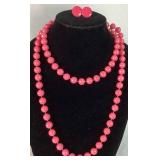 Collection of Pink and Rose Gold Tone Necklaces, Bracelets and Earrings