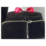 Collection of Pink and Rose Gold Tone Necklaces, Bracelets and Earrings