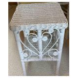 4 Pc Wicker Patio Set with Yellow Cushions