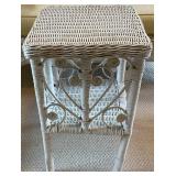 4 Pc Wicker Patio Set with Yellow Cushions