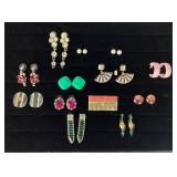 Collection of Vintage Earrings - 13 Sets of Earrings