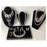 Vintage Glam Style Necklaces, Earrings and Bracelets