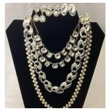 Vintage Glam Style Necklaces, Earrings and Bracelets