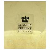 Vintage Scandia Gold Plated Trays - Etched Floral Design - Sweden