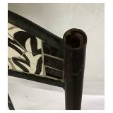 3 Pc Bistro Set with Black Metal Frame and Black & White Tiled Mosaic Tabletop