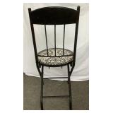 3 Pc Bistro Set with Black Metal Frame and Black & White Tiled Mosaic Tabletop