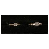 Pair of Antique 14Kt Gold Rings