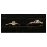Pair of Antique 14Kt Gold Rings