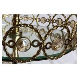 Gold Glass Two Tier Stand and Gold Dessert Display Stand
