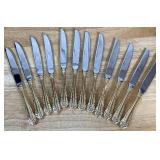 Wallace Silver Antique Baroque (Gold Electroplate) Flatware Set in Original Wood Box