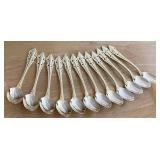 Wallace Silver Antique Baroque (Gold Electroplate) Flatware Set in Original Wood Box