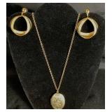 Elegant Collection of Vintage Gold Tone Necklaces and Earrings