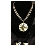 Elegant Collection of Vintage Gold Tone Necklaces and Earrings