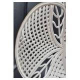 Meena Bone China Scalloped Floral Woven Basket Bowl