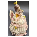 Vintage German Dresdan Frankenthal Lace Porcelain Figurine