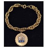 Dayton Hudson Employee Service Bracelet with Pendant 1/20 12K Gold Filled