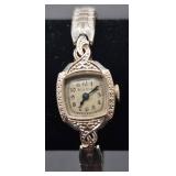 Bulova Art Deco Ladies Watch 14 Kt White Gold Case #94278 Bulova L1