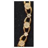 Swarovski Gold Plated Crystal Statement Necklace and Earrings Set with Swan Logo