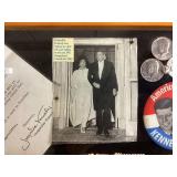John F. Kennedy Memorabilia Collection Kennedy Shadow Box, Torch is Passed Book and JFK  Commemorative Medal/Token,