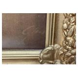 Vintage Gail Frank Framed Print "Harmony" with Gold Ornate Frame