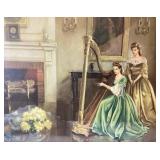 Vintage Gail Frank Framed Print "Harmony" with Gold Ornate Frame