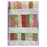 Handmade Machine Quilted 62" x 50" Quilt