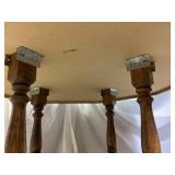 Octagonal Oak Poker Table with Black Playing Surface, Table Cover and 5 Chairs