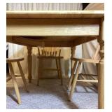 Wooden Rectangular Dining Table and 4 Spindle Back Chairs