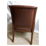 Louis Philippe Style Brown Leather Armchair