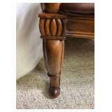 Louis Philippe Style Brown Leather Armchair