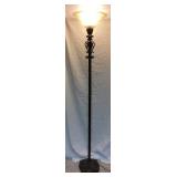 Torchiere Floor Lamp with Metal Scroll Design