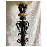 Torchiere Floor Lamp with Metal Scroll Design