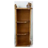 Tabletop Footed 3 Tier Glass Door Curio Cabinet with Side Shelving