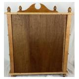 Tabletop Footed 3 Tier Glass Door Curio Cabinet with Side Shelving