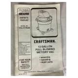Craftsman 12 Gallon Wet/Dry Vac with Attachments  (New, Never Used) Model 113.177825