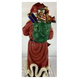 Light Up 36" Freestanding Resin Old World Santa